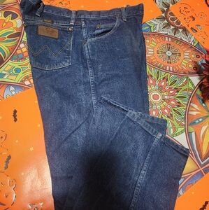 Wrangler Men's Dark Blue Straight Jeans